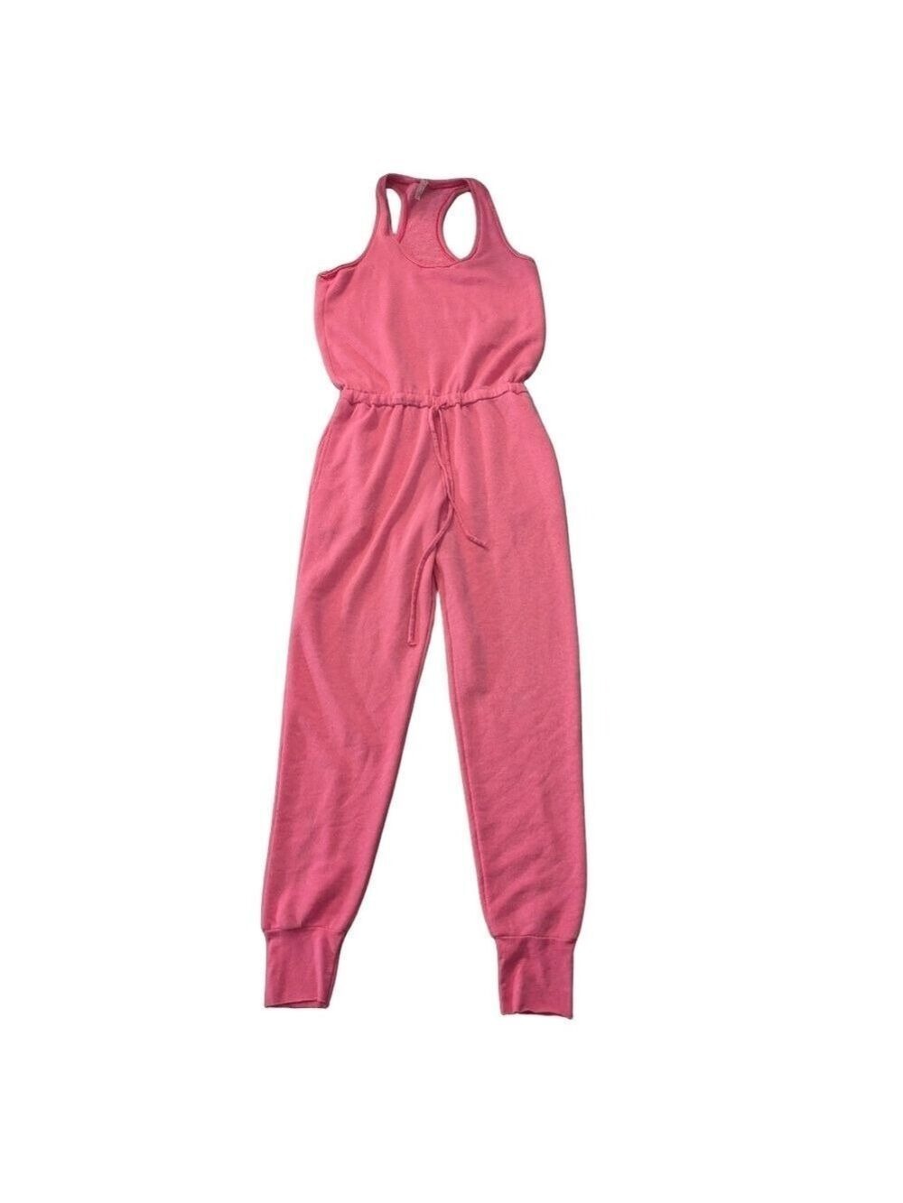 Free People Pink Racerback Jogger Jumpsuit Size Small